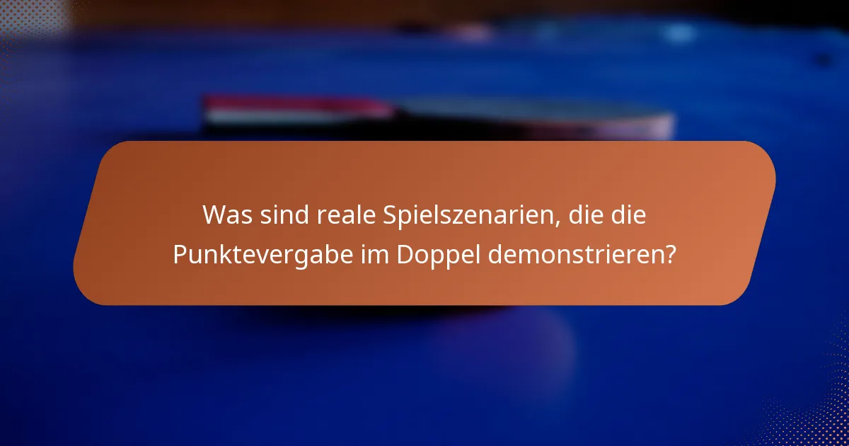 Was sind reale Spielszenarien, die die Punktevergabe im Doppel demonstrieren?